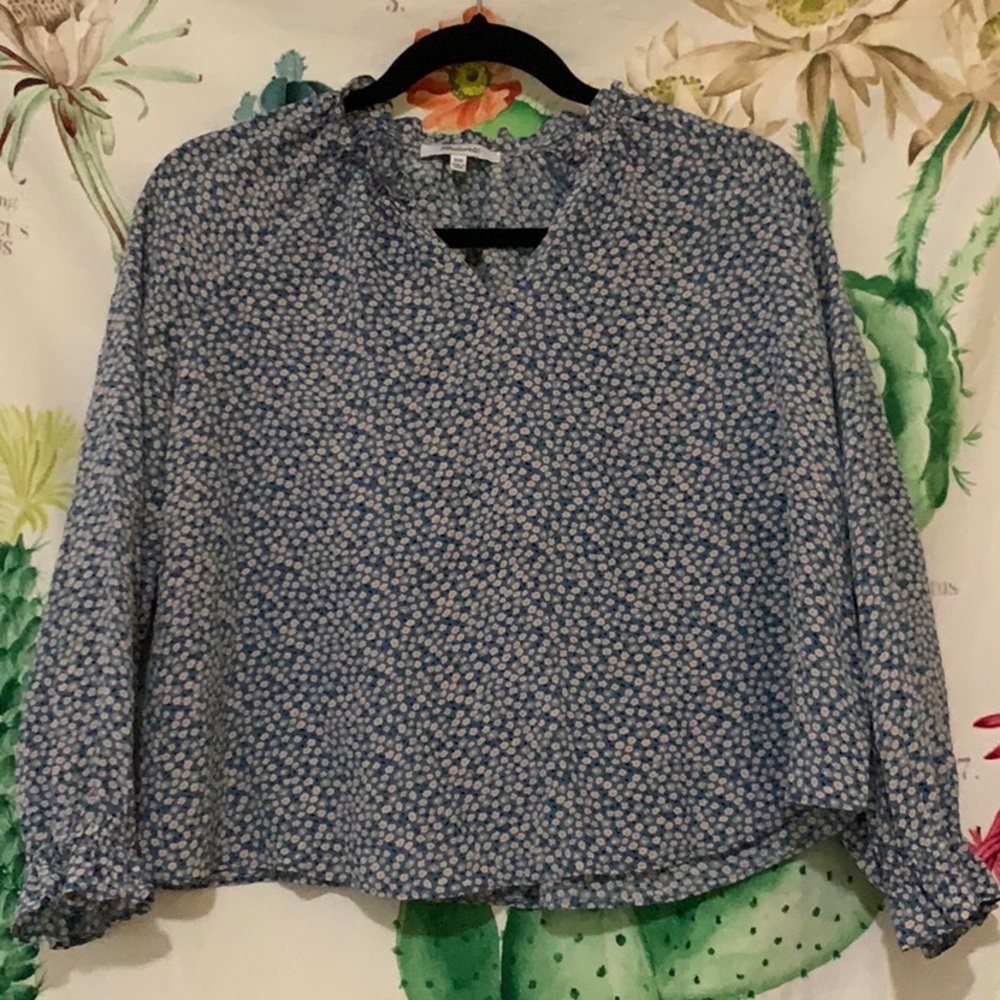 Madewell Silk Poet Top in Bitsy Floral